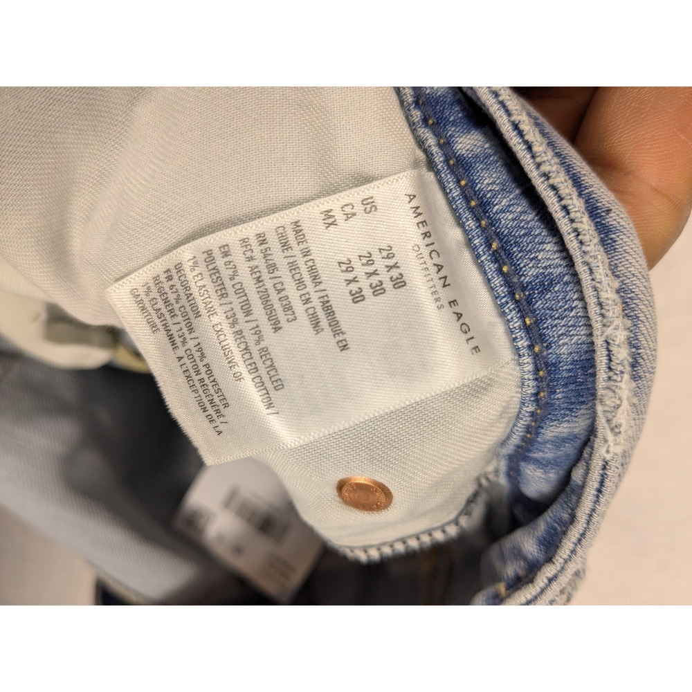 American Eagle Outfitters Womens Slim Authentic Airflex Jeans 29x29 Distressed - Picture 8 of 14